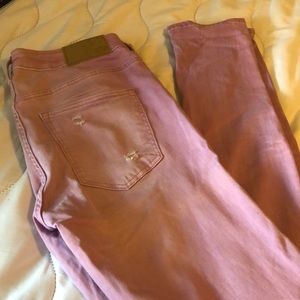 H&M Purple distressed skinny jean